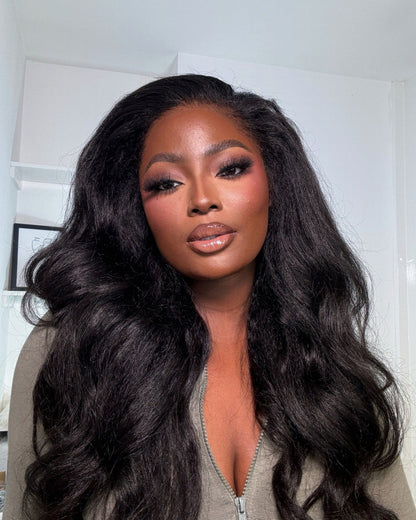 Black HD Lace Wig with Curly Edges – Imani