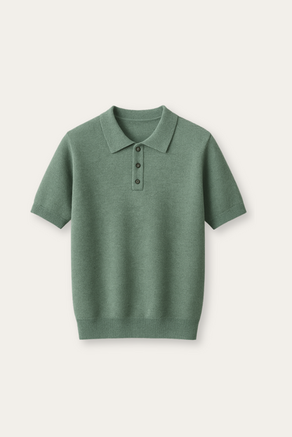 Men's autumn polo in cashmere-merino wool – Eliano