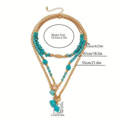 Flat illustration of the set with length and size measurements marked beside each strand 5