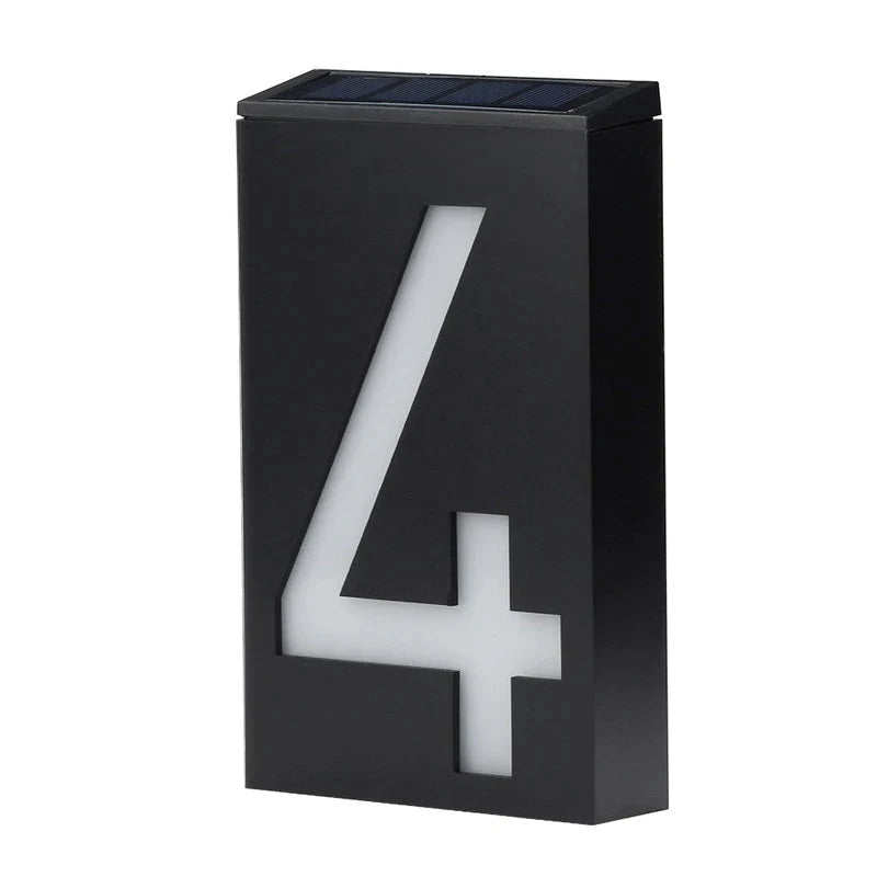 Solar-powered House Number - SolarSign