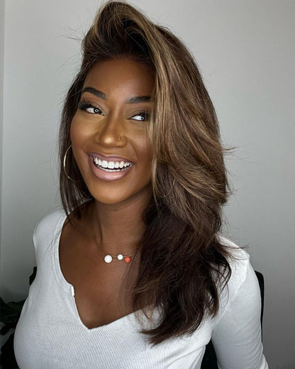 Lace Front Wig with Highlights – Selena