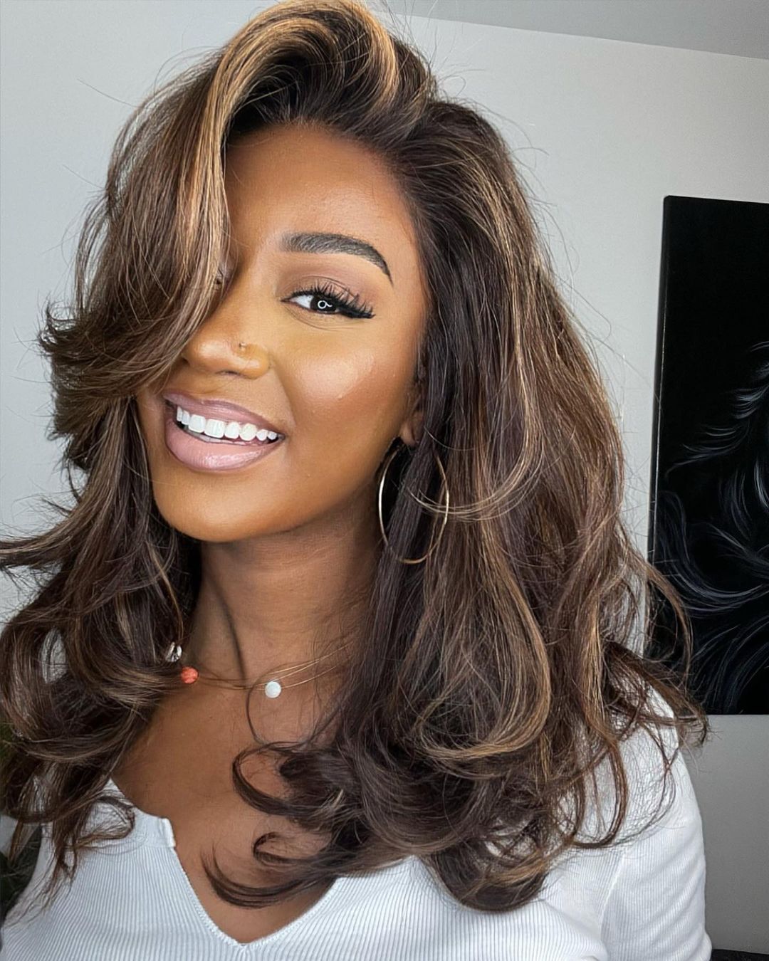 Lace Front Wig with Highlights – Selena
