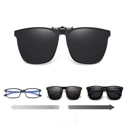Polarising clip-on sunglasses for glasses wearers – Felix