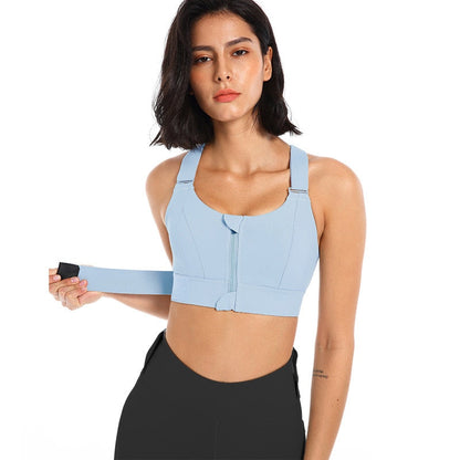 Sports bra with zip & back support – buy 1, get 1 free – Livia