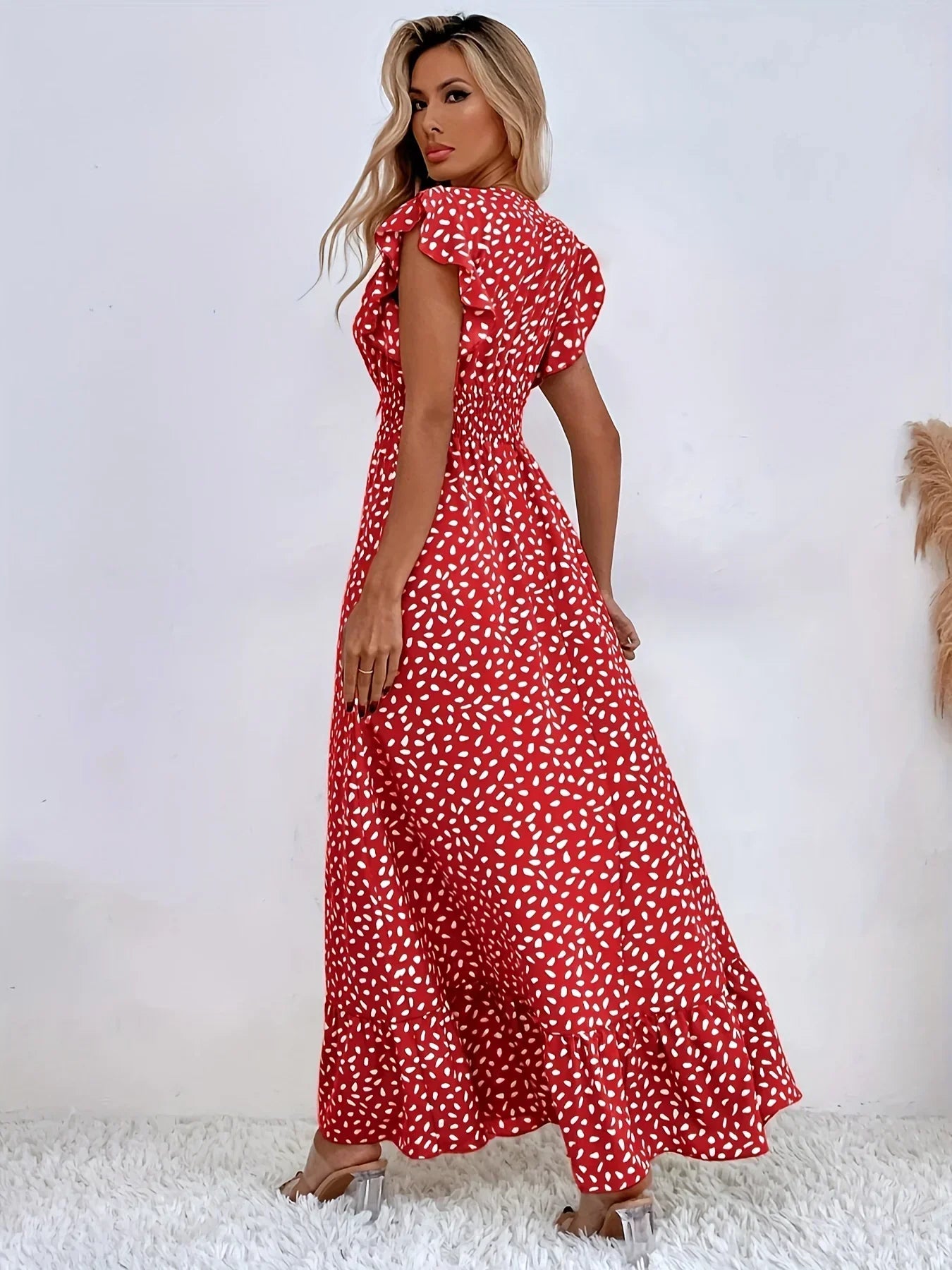 Flora Print Ruffles Dress | Stylish and Trendy