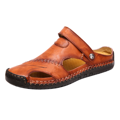 Orthopaedic men's leather sandals - Marco