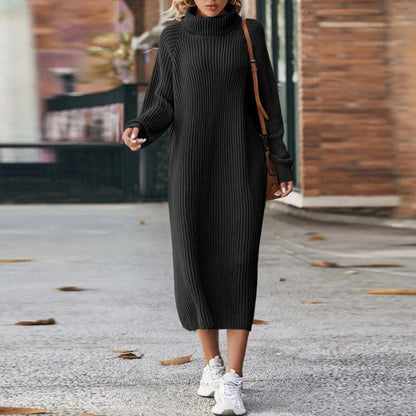 Knitted Cowl Dress for Comfort & Style - Liora