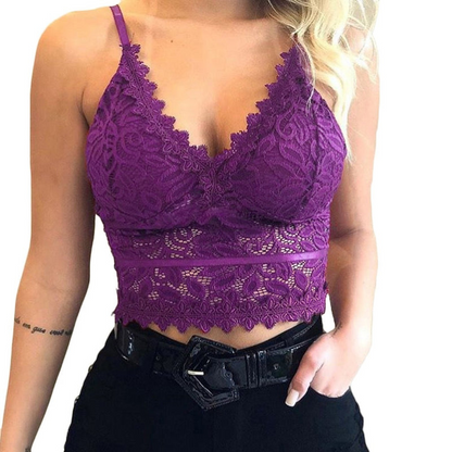 Ladies Lace Top with Spaghetti Straps – Lina