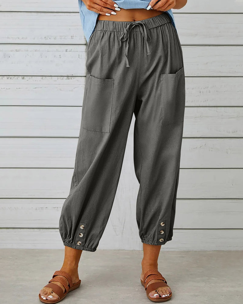 High-Waisted Women's Trousers – Olivia