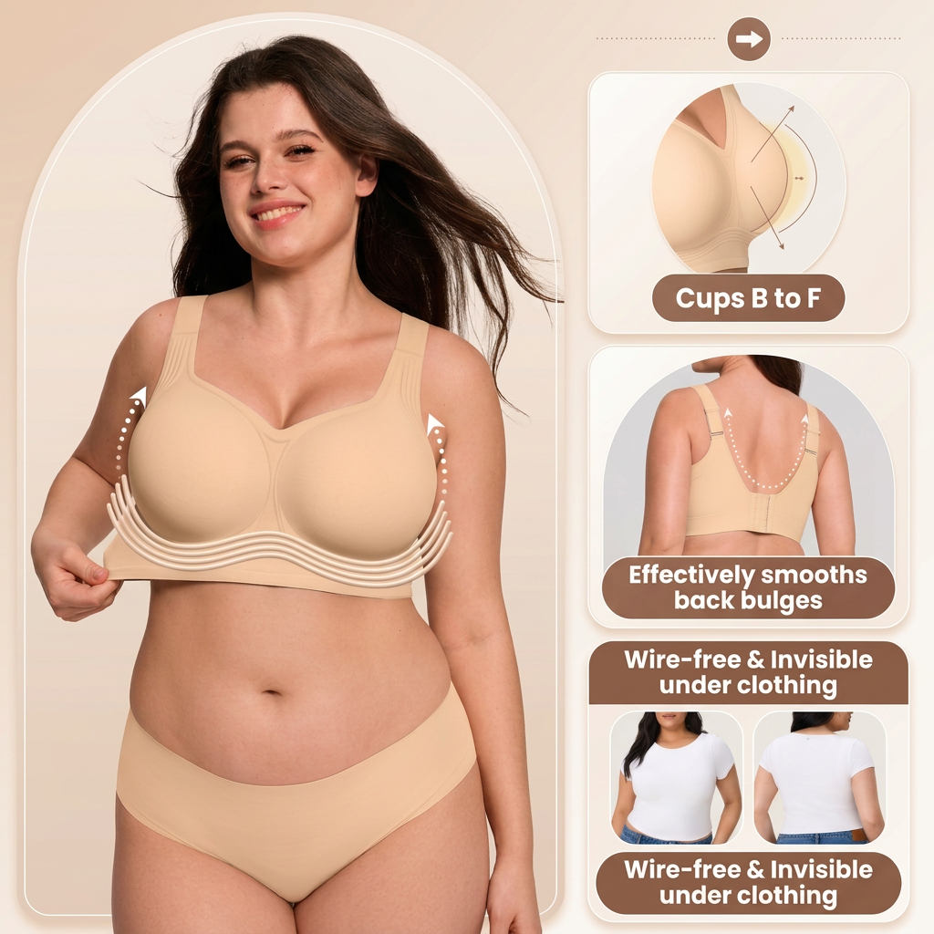 Wireless Women's Bra, Comfort Fit, Invisible Second-Skin Feel