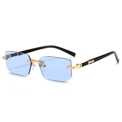 Stylish rectangular sunglasses without a frame for women - KlaraView