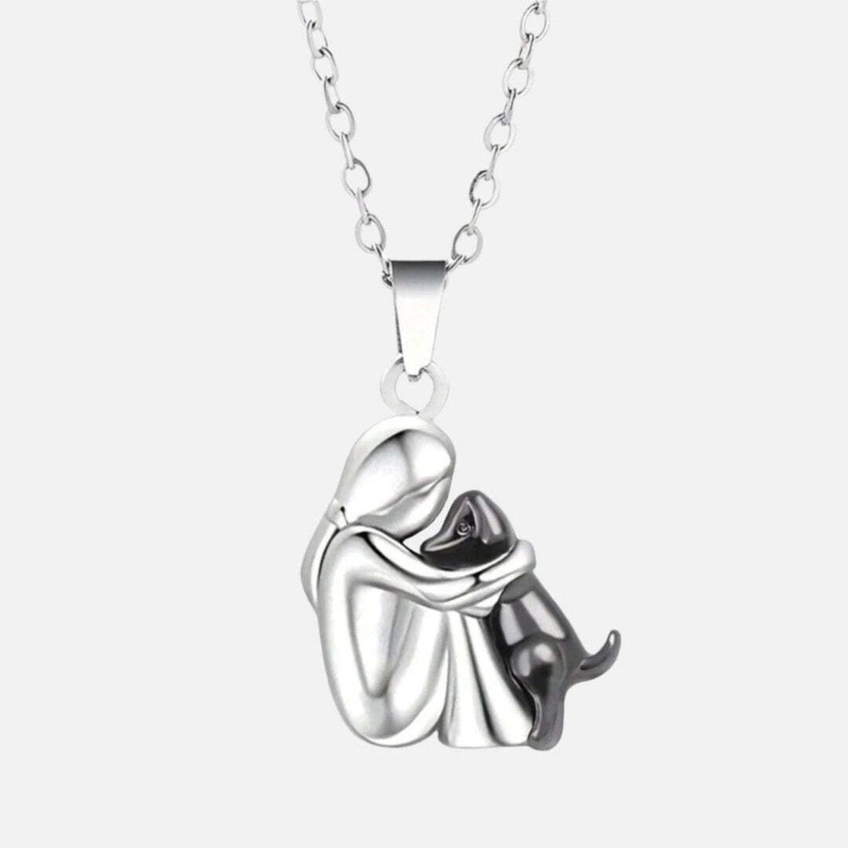 Forever in Your Heart Dog Hug Pendant Necklace 3