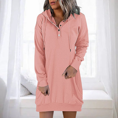 Minimalistic Long Women's Hoodie – Valeria