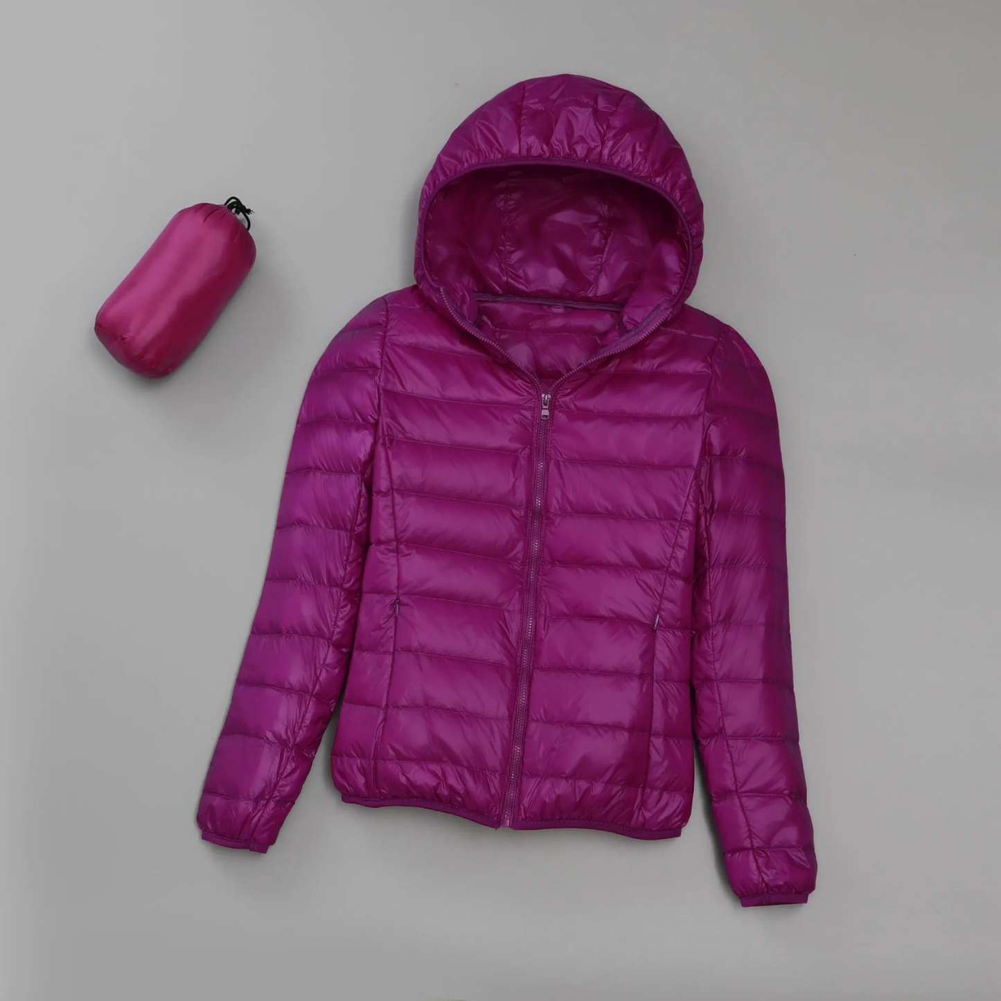 Ultra-light ladies' padded jacket with hood – Elara