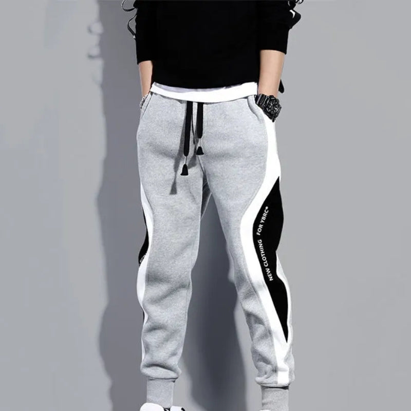 Autumnal men's patchwork joggers with drawstring – Rafael