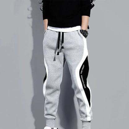 Autumnal men's patchwork joggers with drawstring – Rafael