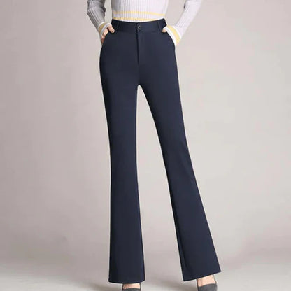 Slim Fit Flared High Waist Trousers – Mila