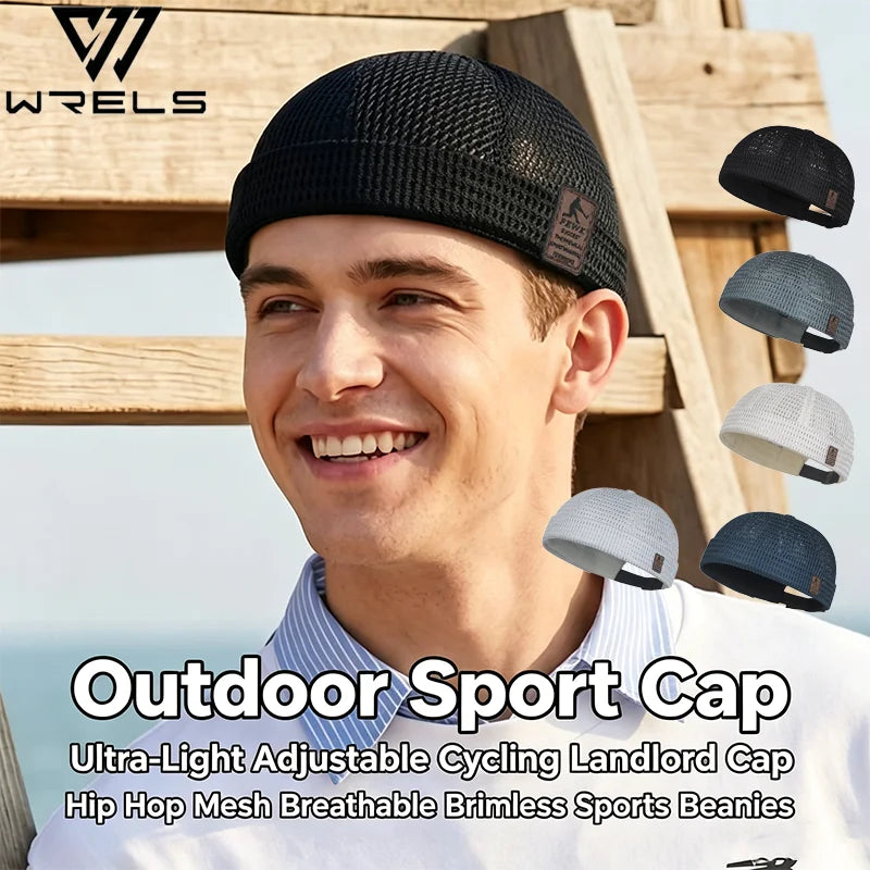 Smiling man wearing the black mesh cap, with four other colour options shown alongside 3