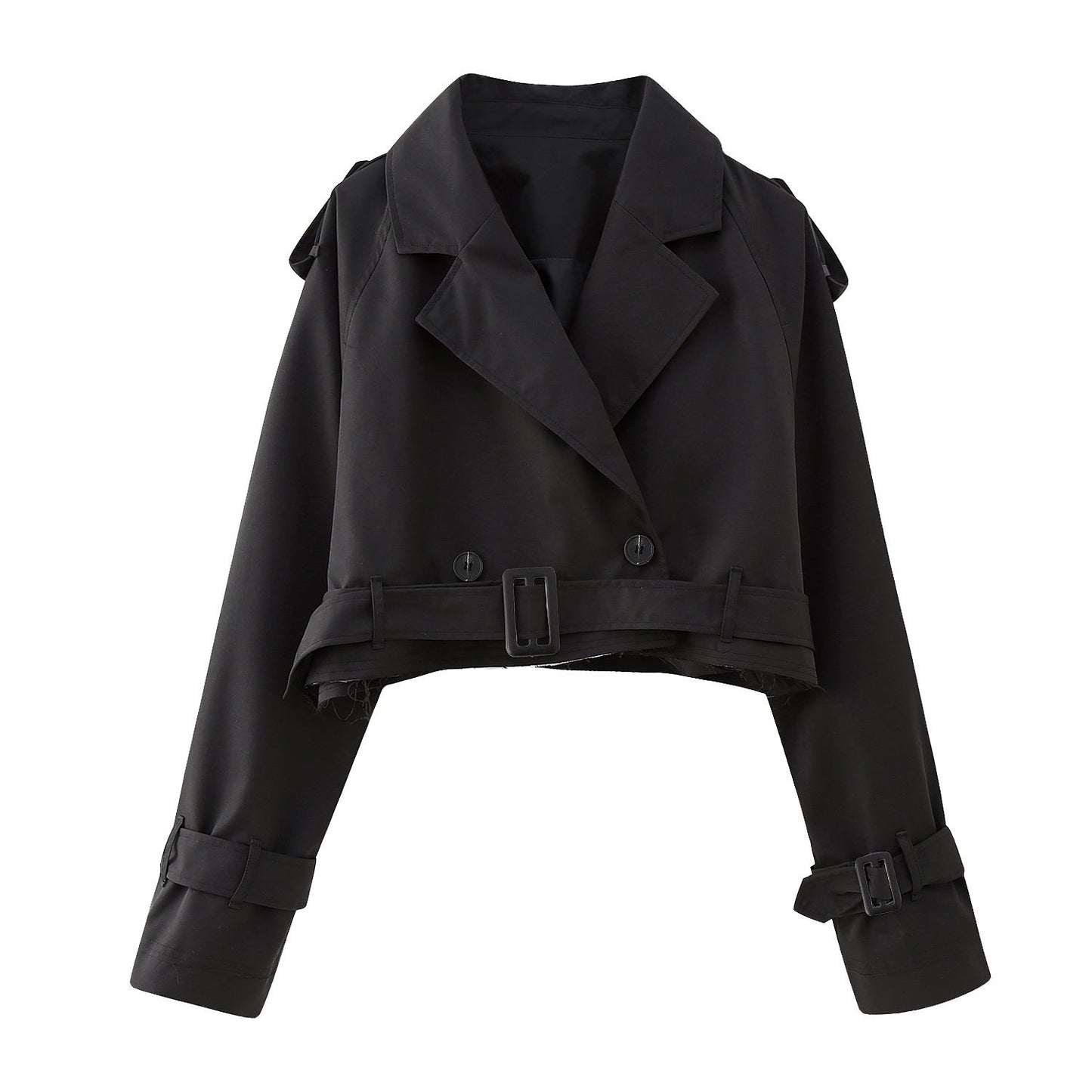 Autumnal Trendy Short Ladies' Trench Coat with Belt – Amelie