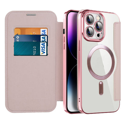 Leather Flip Case with Magnetic Adsorption & RFID Protection – Valtrix (1+1 FREE)