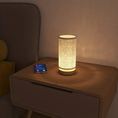 Linen-Look Night Lamp - LinoGlow