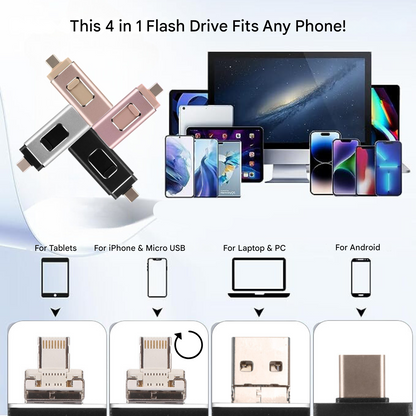4-in-1 Flashdrive for Every Device - DataFlex