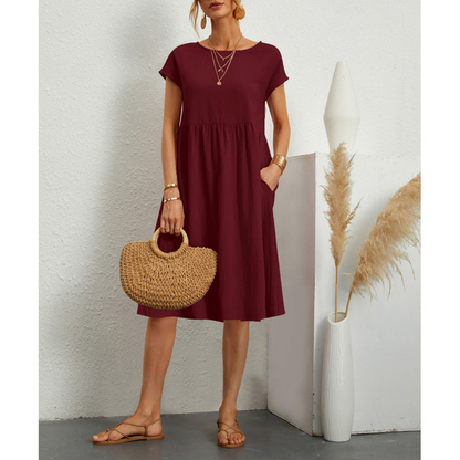 A-Line Jersey Midi Dress - Elise