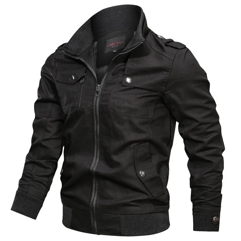 Men's autumn jacket with collar and biker look – Vince