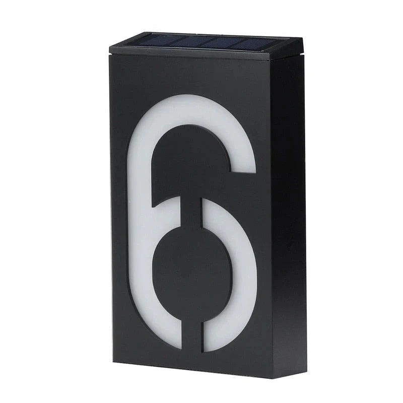 Solar-powered House Number - SolarSign