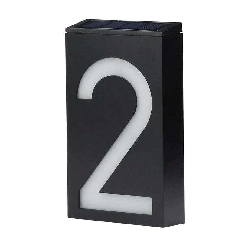 Solar-powered House Number - SolarSign