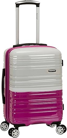 Lightweight expandable hard-shell suitcases with twin spinner wheels