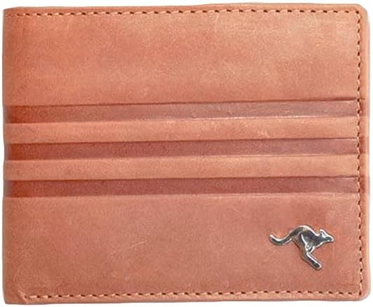 Leather Aboriginal wallet with kangaroo design and gift box – Yarindi