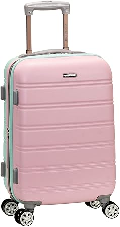 Lightweight expandable hard-shell suitcases with twin spinner wheels