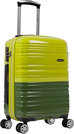 Lightweight expandable hard-shell suitcases with twin spinner wheels