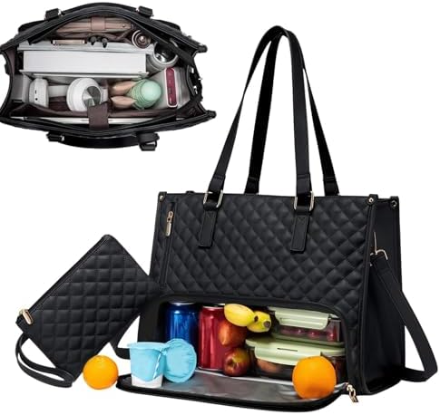 2-in-1 insulated lunch and laptop bag for work and travel