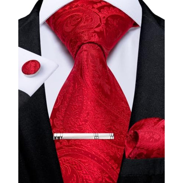 Men's Paisley Formal Tie Set - Refined Wedding & Event Accessories 36
