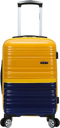 Lightweight expandable hard-shell suitcases with twin spinner wheels