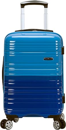 Lightweight expandable hard-shell suitcases with twin spinner wheels