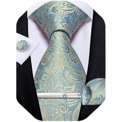 Men's Paisley Formal Tie Set - Refined Wedding & Event Accessories 7