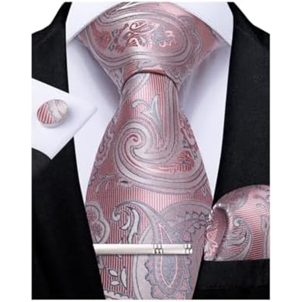 Men's Paisley Formal Tie Set - Refined Wedding & Event Accessories 71