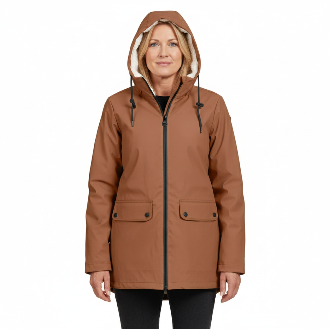 Waterproof Women's Jacket – Fleece Lined – With Hood 1