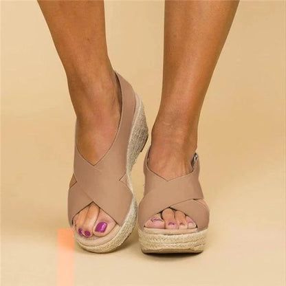 Comfortable Orthopaedic Wedge Espadrilles - Clara