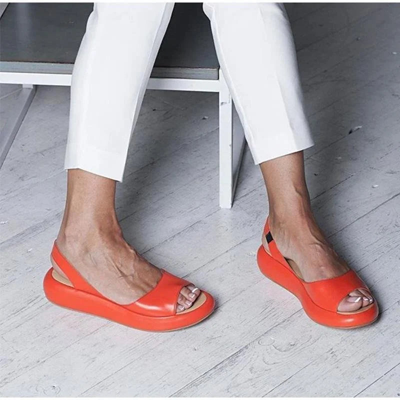 Orthopaedic ladies' comfort sandals with low heel – Livana