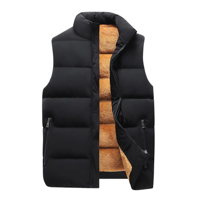 Men's thermal body warmer lined with stand-up collar – Arne