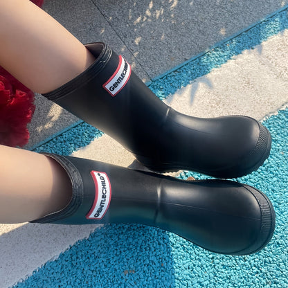Children's solid-color waterproof wellies – Noah