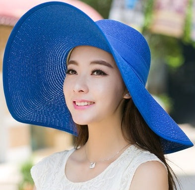 Foldable ladies' beach hat with a wide brim for summer – Vanessa