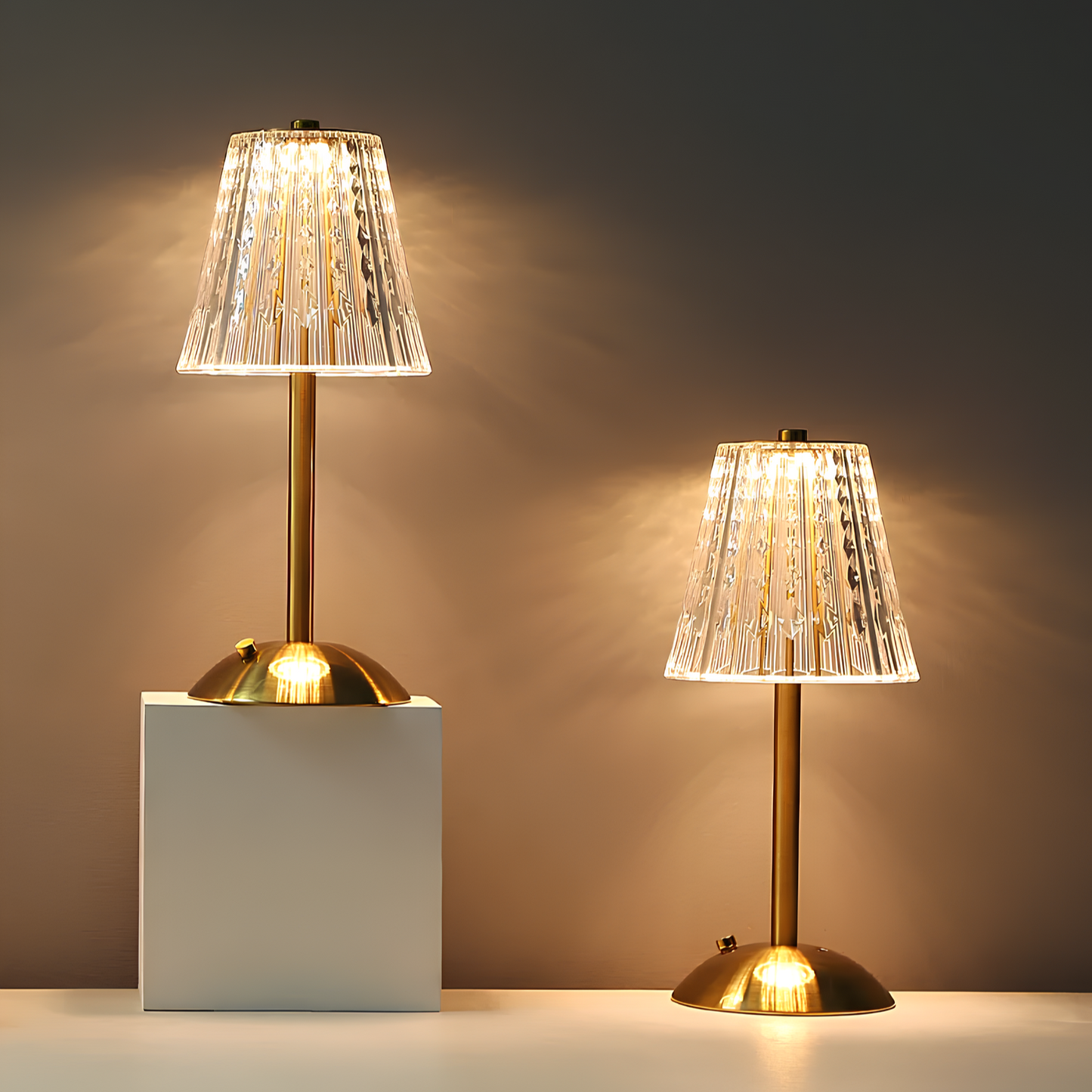 Golden Crystal Table Lamp - Aurora Luxe