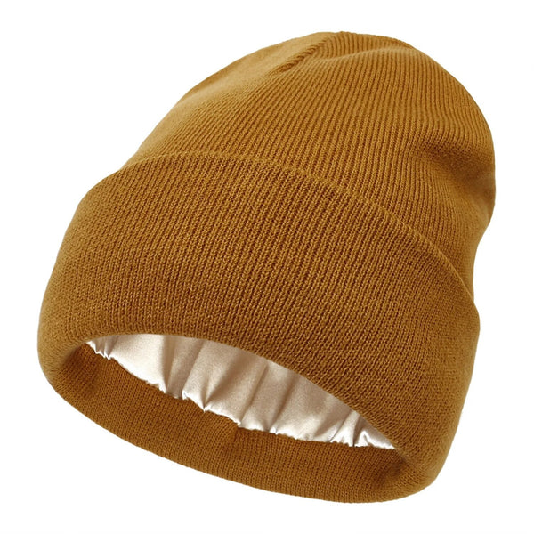 Winter Beanie with Silk Lining - Noor
