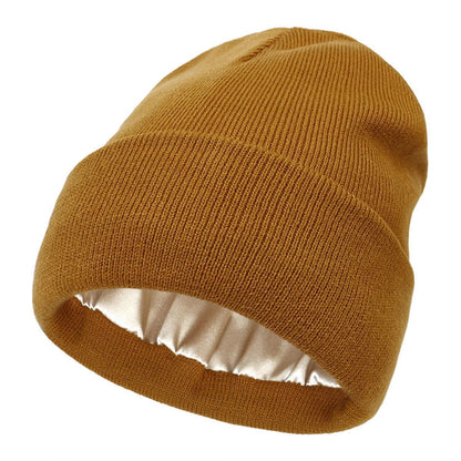 Winter Beanie with Silk Lining - Noor