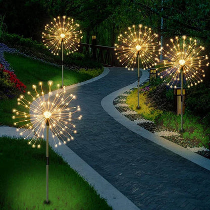 Waterproof Solar Garden Light with Firework Effect – SparkGlow